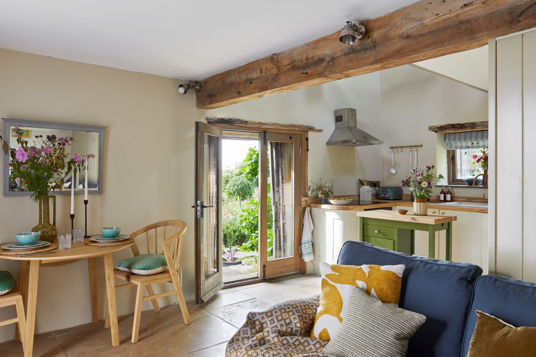 Lavendrye Barn french doors landscape